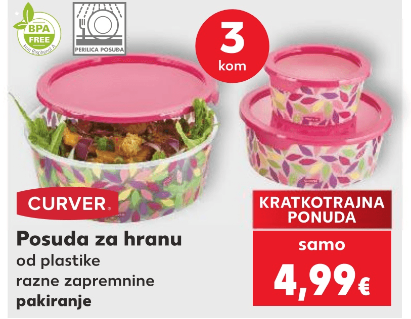 Curver Posuda za hranu 3 kom - Akcija u trgovini Kaufland