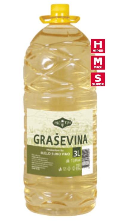 Graševina, Epsko Vino bijelo 3 L - Akcija u trgovini Tommy