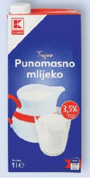 K-Classic Trajno mlijeko 1 L - Akcija u trgovini Kaufland