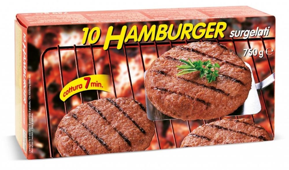 Goveđi hamburger 10 kom, 750 g Akcija u trgovini Eurospin