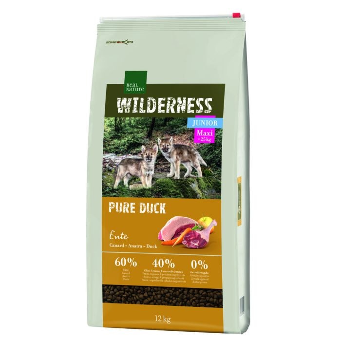 REAL NATURE WILDERNESS JUNIOR MAXI PURE DUCK 12 kg - Akcija u trgovini Zoo City
