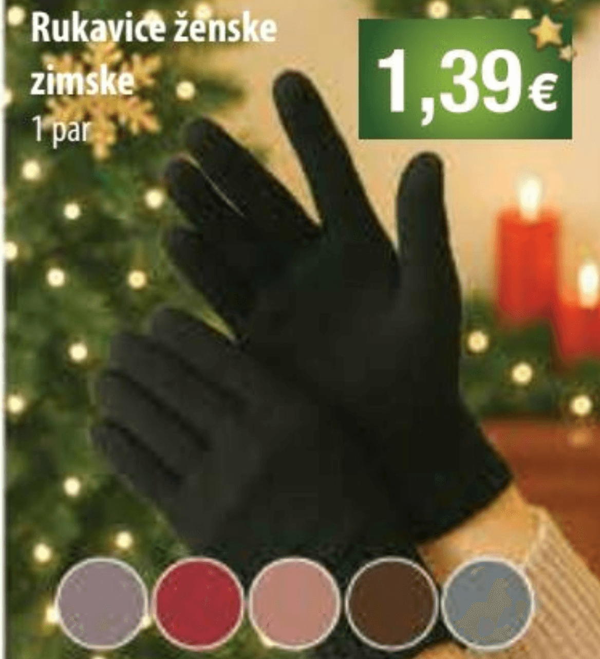 Rukavice zimske ženske 1 par - Akcija u trgovini NTL