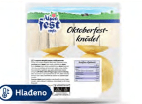 Alpenfest Oktoberfest knedle 500 g Akcija u trgovini Lidl