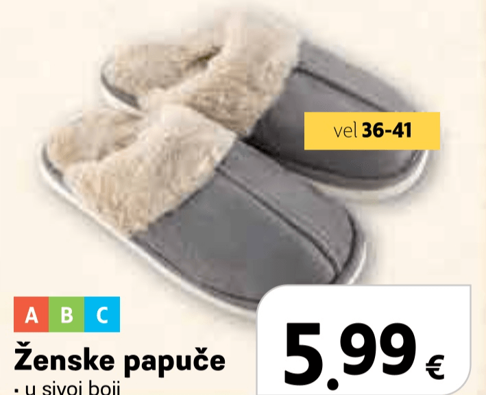 Ženske papuče - Akcija u trgovini Plodine