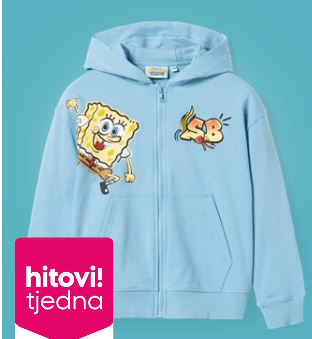 Gornji dio trenirke Spužva Bob za dječake SpongeBob - Akcija u trgovini Pepco