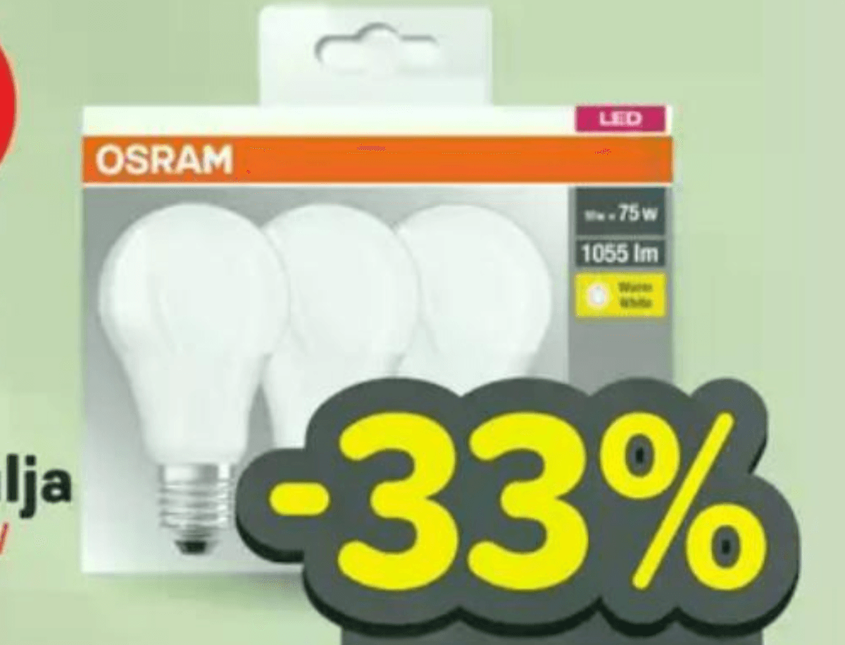 Osram Led žarulja 3 komada - Akcija u trgovini Plodine