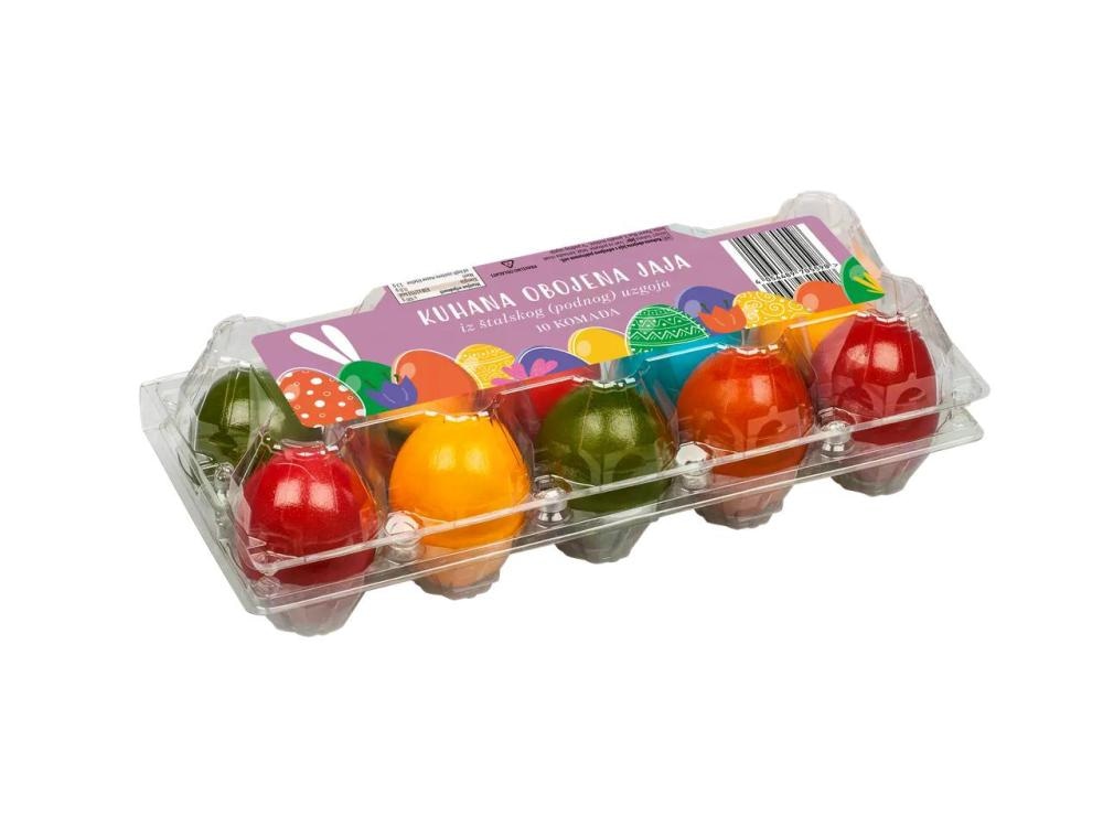 Kuhana obojena jaja 10 komada - Akcija u trgovini Lidl