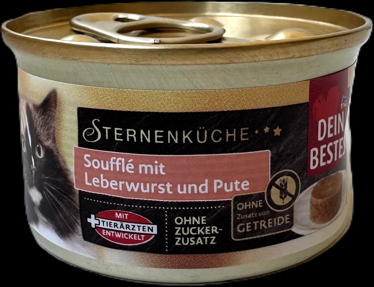 Dein Bestes sufle za odrasle mačke s jetrenom paštetom i puretinom 85 g - Akcija u trgovini Dm