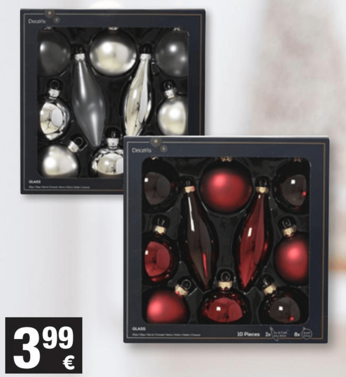 Set božićnih kuglica 10 kom Decoris - Akcija u trgovini Interspar