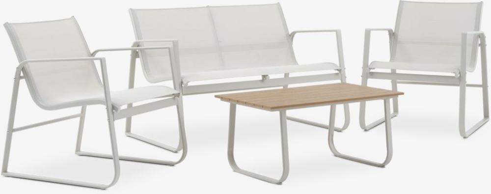 HORNSLET vrtna garnitura Dvosjed + 2 stolice + stol - Akcija u trgovini Jysk