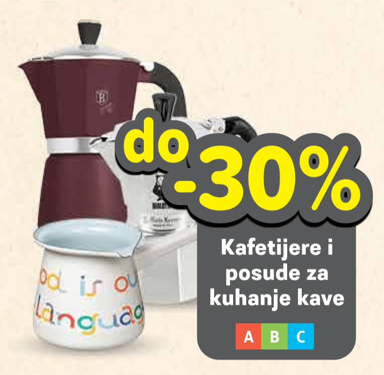 Kafetijere i posude za kuhanje kave - Akcija u trgovini Plodine