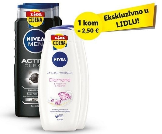 NIVEA Gel za tuširanje duopack 2 x 500 ml - Akcija u trgovini Lidl