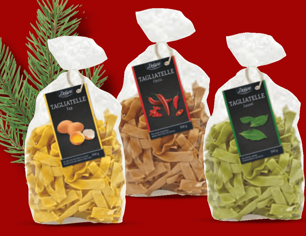 Začinjene tagliatelle 500 g Deluxe - Akcija u trgovini Lidl