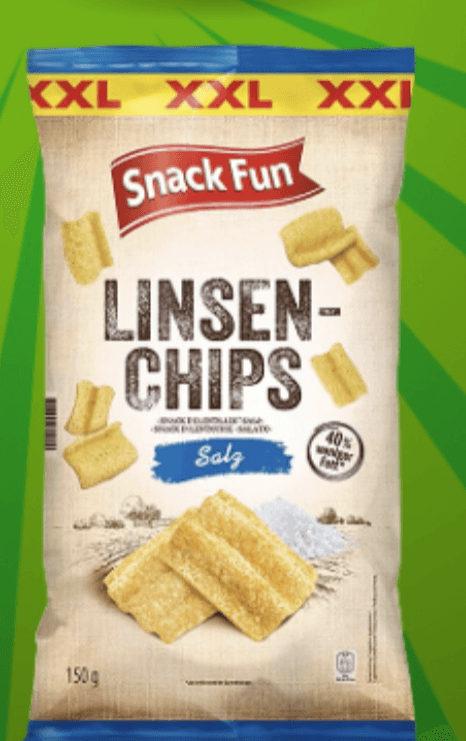 Snack Fun XXL Linsenchips Salz 150g - Akcija u trgovini Žabac