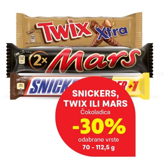 Mars Čokoladica 70 - 112,5 g - Akcija u trgovini Plodine