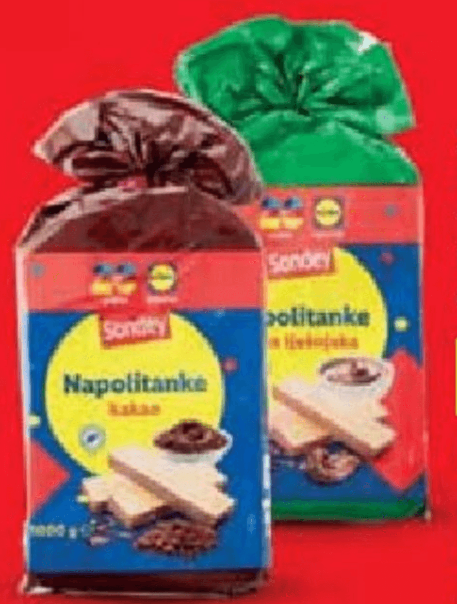 Sondey Napolitanke XXL 1 kg - Akcija u trgovini Lidl