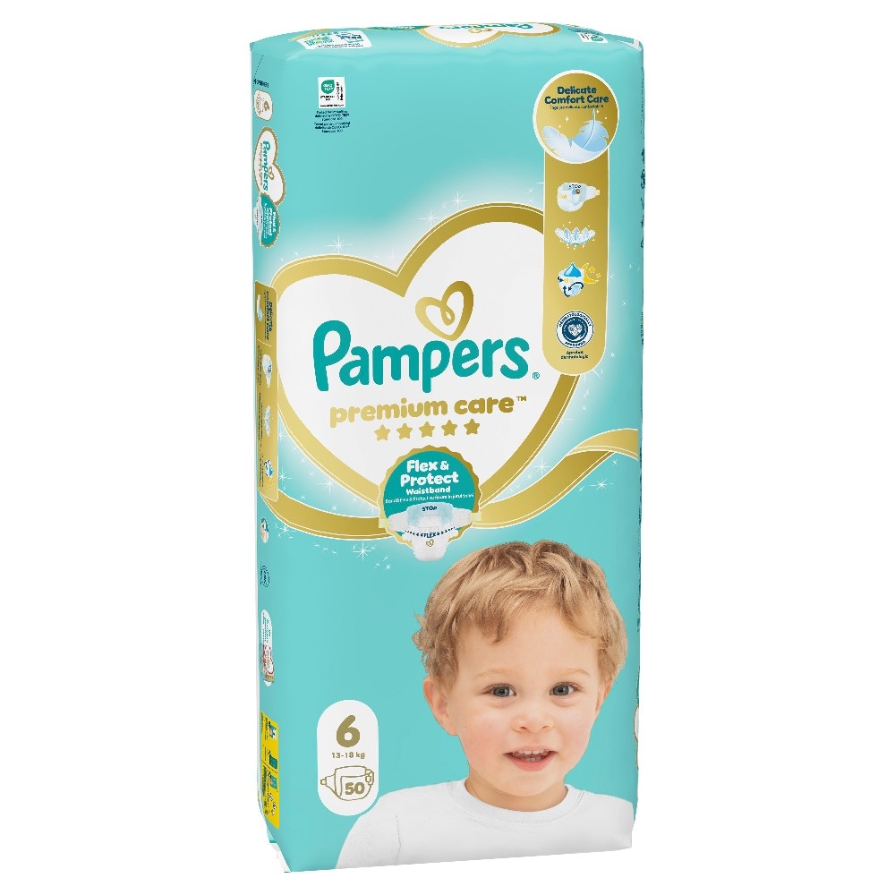 Pampers Premium Care dječje pelene S6 50 kom Akcija u trgovini Konzum