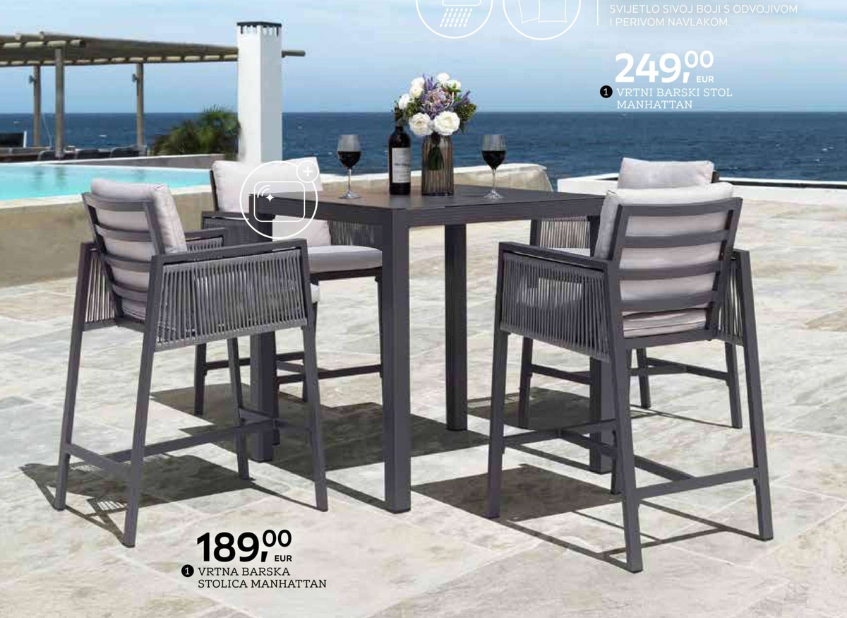Vrtna barska stolica Manhattan - Akcija u trgovini Lesnina