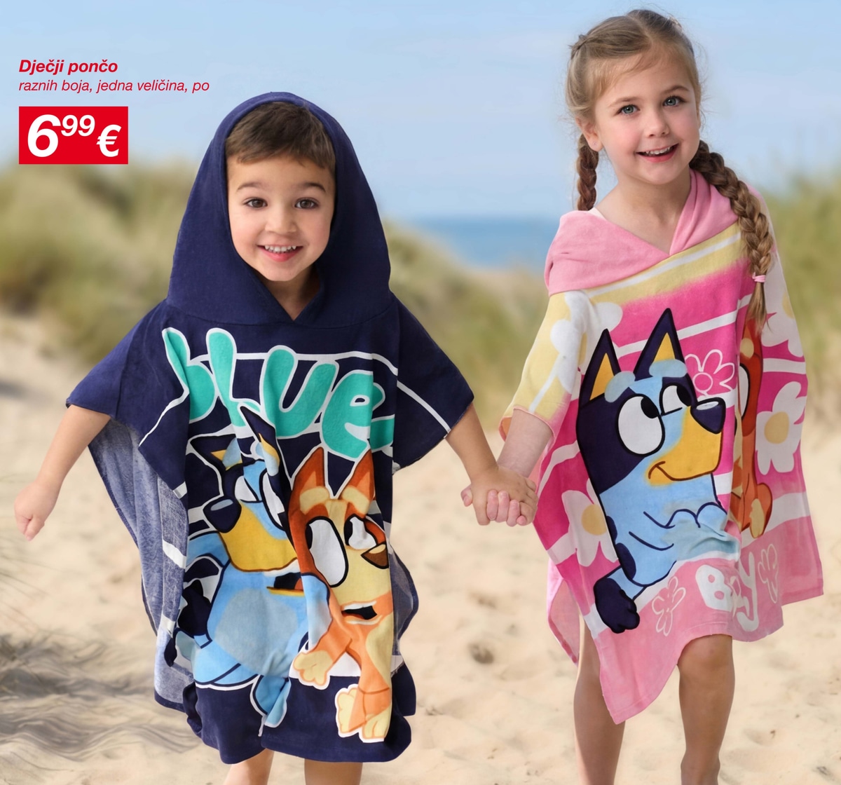 Dječji pončo BLUEY - Akcija u trgovini Kik