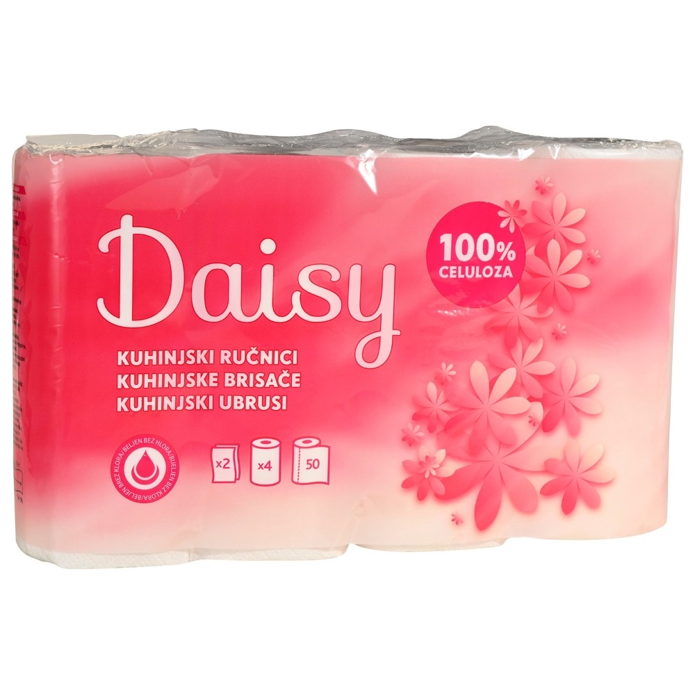 Daisy Papirnati ručnik 2 sloja, 4 role, pak - Akcija u trgovini Konzum