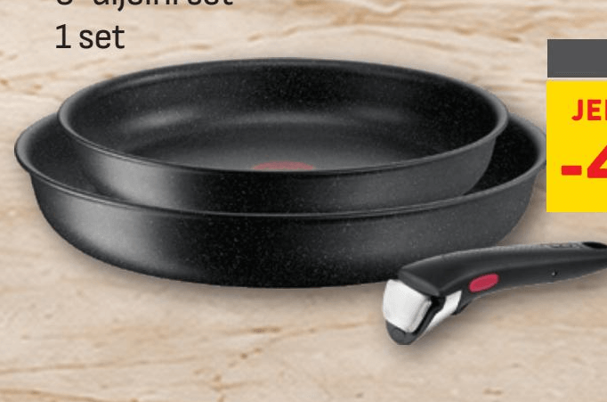 Tefal Ingenio Perfect Cook set tava s odvojivom ručkom Ø 24 cm + Ø 28 cm, 3-dijelni set Akcija u trgovini Spar