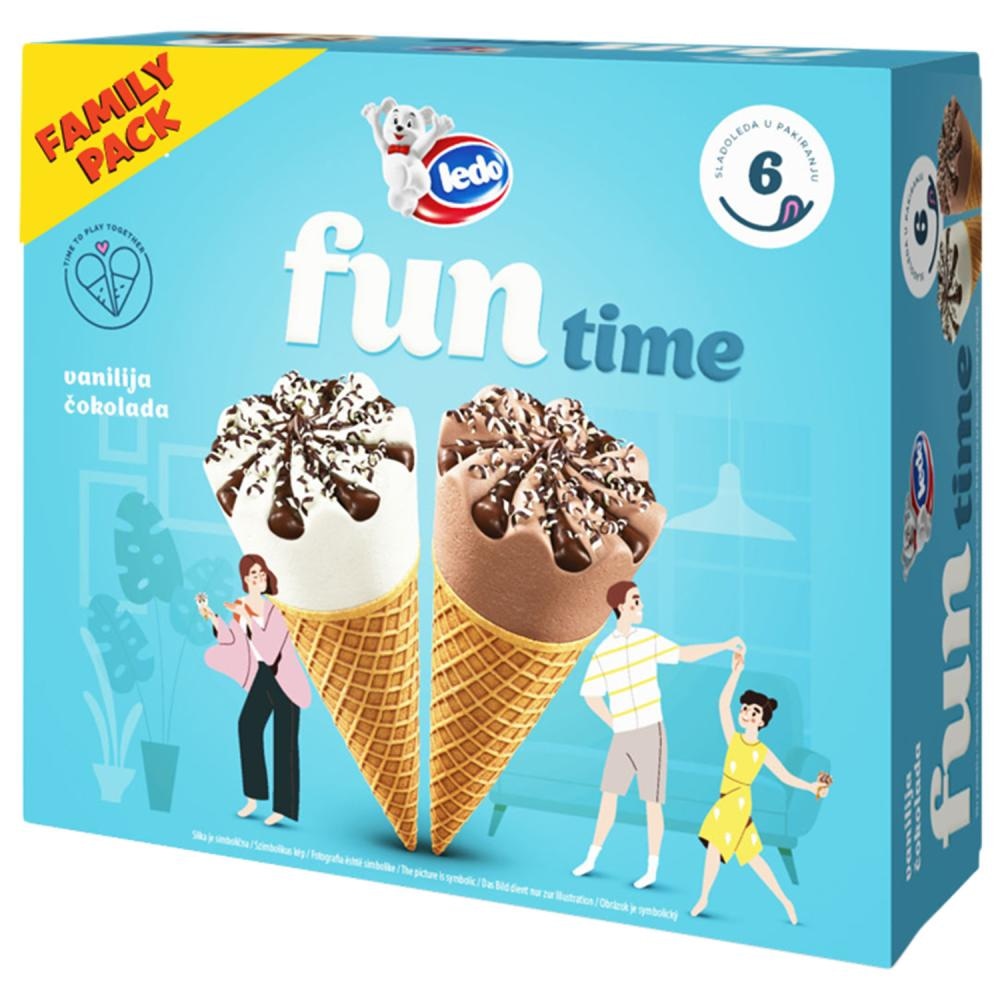 Ledo Sladoled Fun time i Happy time 660 ml - 720 ml Akcija u trgovini Djelo
