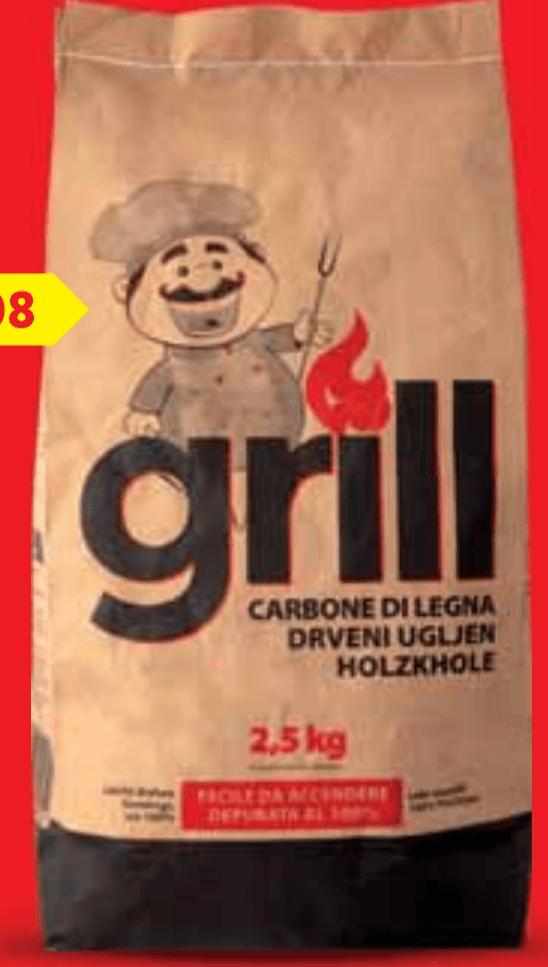 Drveni ugljen za roštilj 2.5 kg Grill - Akcija u trgovini Lidl