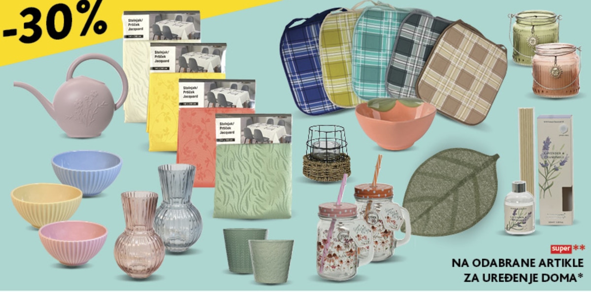 Odabrani artikli za uređenje doma - Akcija u trgovini Konzum