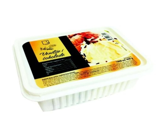 Sladoled vanilija-čokolada 1 l - Akcija u trgovini NTL