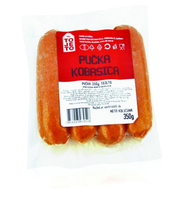 ToJeTo Kobasica pučka 350 g - Akcija u trgovini NTL