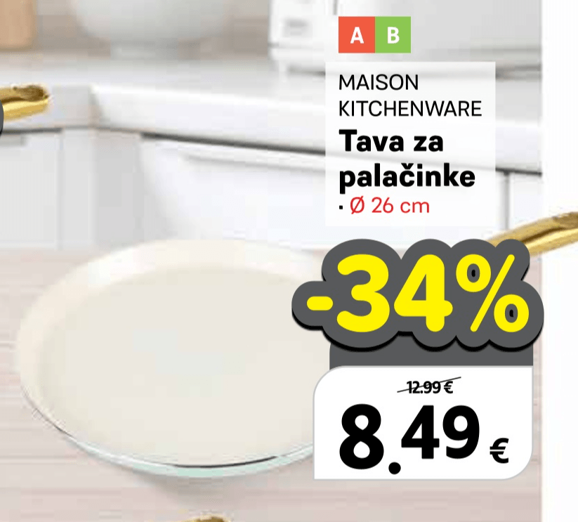 MAISON KITCHENWARE Tava za palačinke Ø 26 cm - Akcija u trgovini Plodine