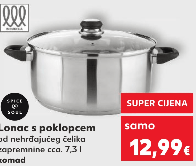 Lonac s poklopcem cca. 7,3 l SPICE&SOUL - Akcija u trgovini Kaufland
