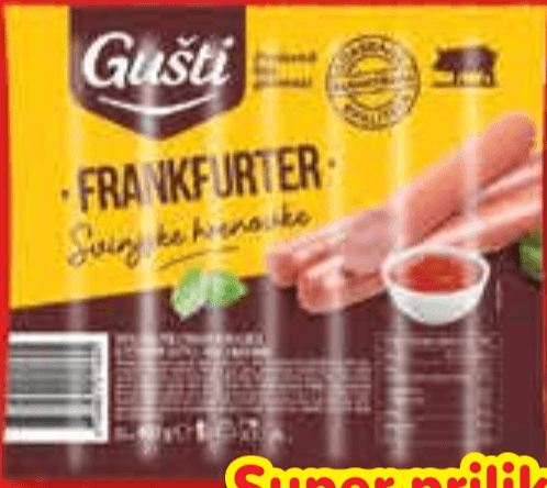 Gušti Frankfurter hrenovke 400 g - Akcija u trgovini Plodine