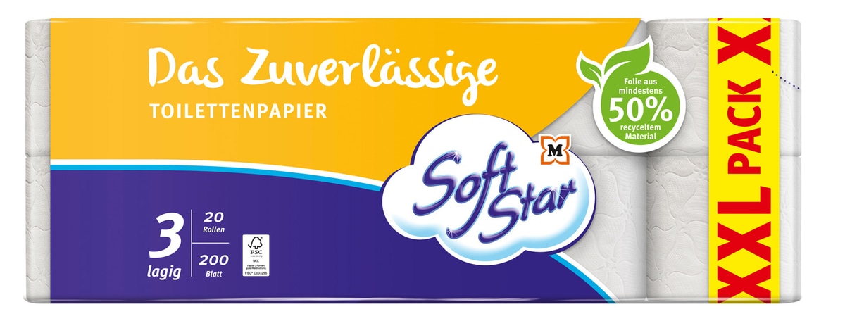 Softstar toaletni papir 20×200 listića - Akcija u trgovini Mueller