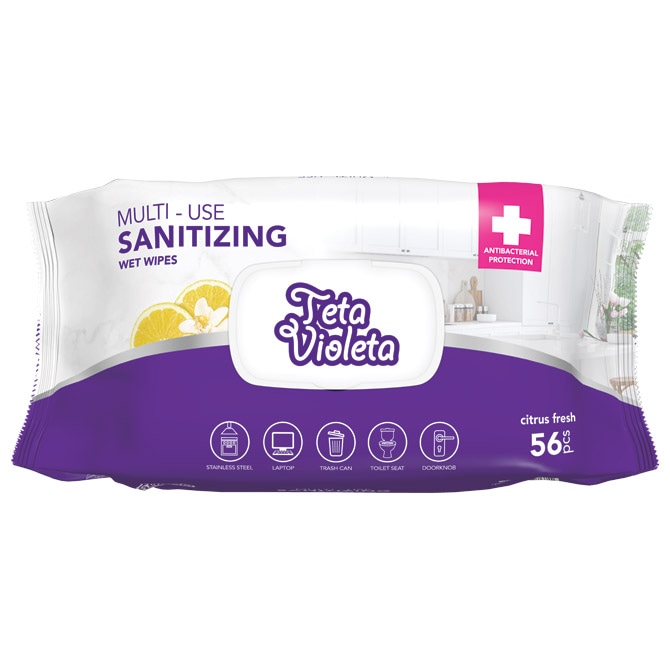 VIOLETA Antibakterijske maramice za čišćenje 56/1 - Akcija u trgovini Bipa