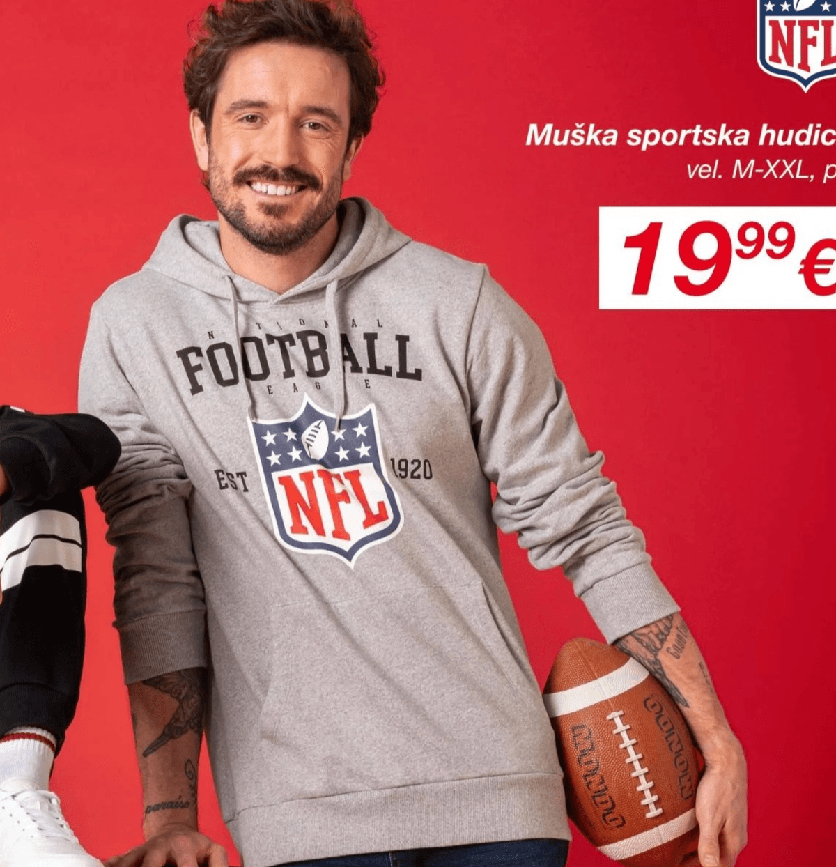 Muška sportska hudica NFL - Akcija u trgovini Kik