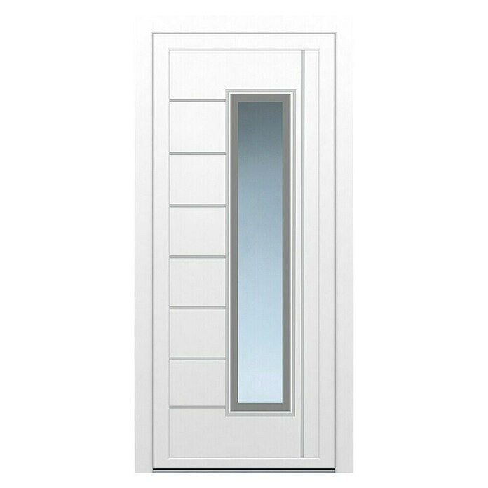 PVC ulazna vrata Tokyo KT171 bijela š 110 x v 210 cm Akcija u trgovini Bauhaus