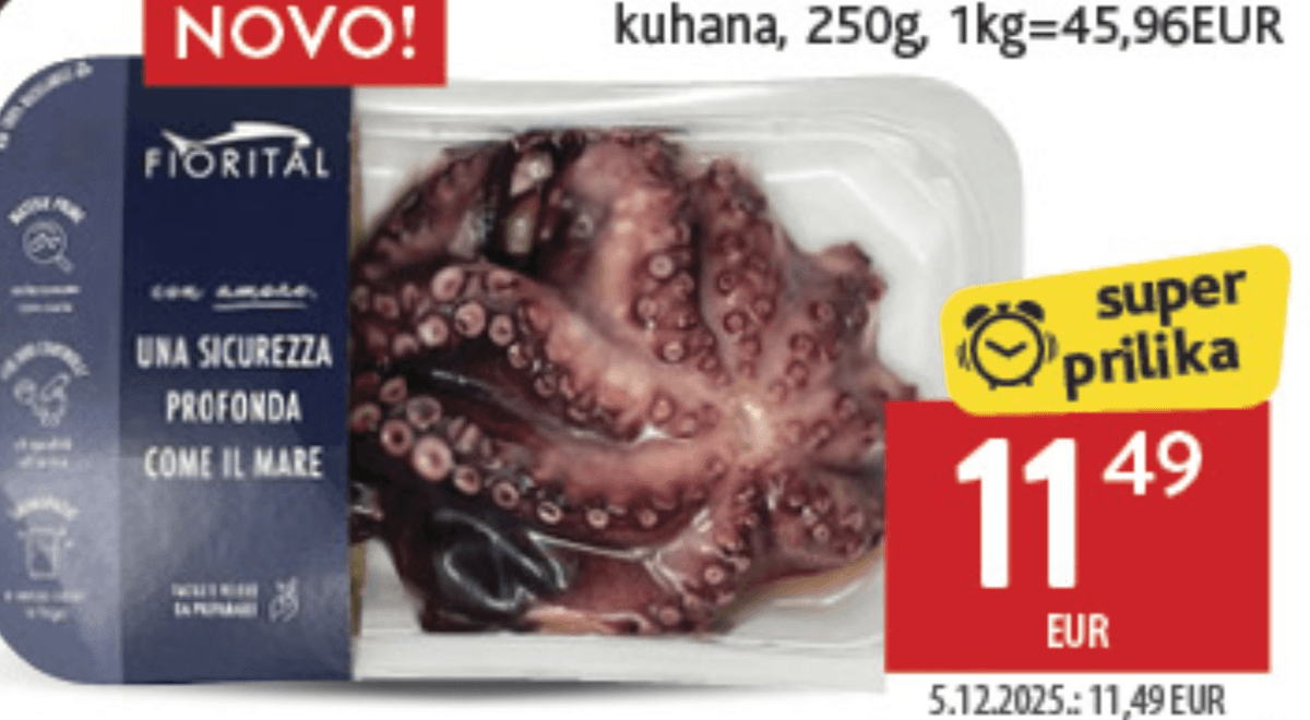 Fiorital hobotnica kuhana 250g - Akcija u trgovini Konzum