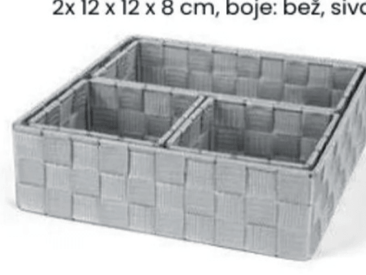 Set od 4 košare 4 kom TECNO ACQUA - Akcija u trgovini Eurospin