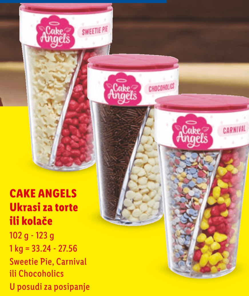 Cake Angels Ukrasi za torte ili kolače 102 g - 123 g - Akcija u trgovini Lidl