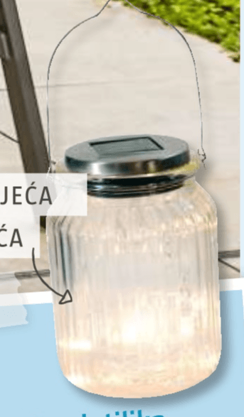 Solarna LED svjetiljka 'Staklenka' - Akcija u trgovini Bauhaus