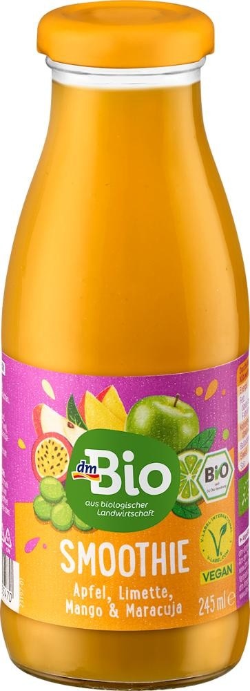 dmBio smoothie jabuka limeta, mango i marakuja 0,245 l Akcija u trgovini Dm