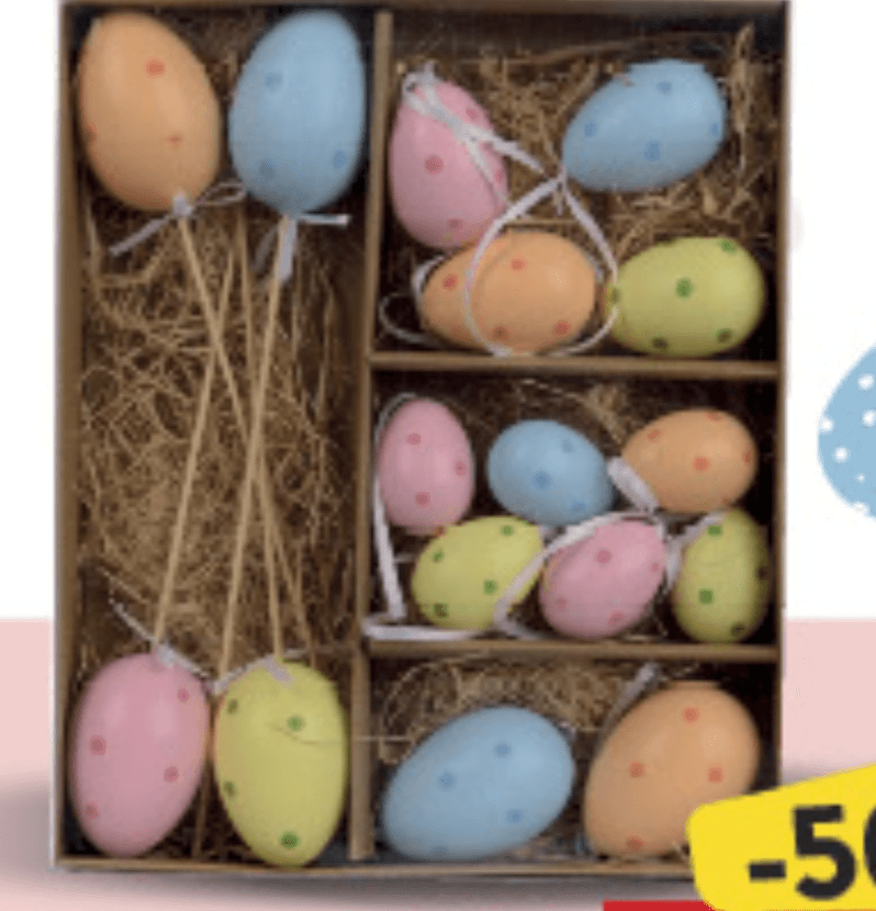 Jaja dekorativna Ø 4x24, 16/1, set super *** - Akcija u trgovini Konzum