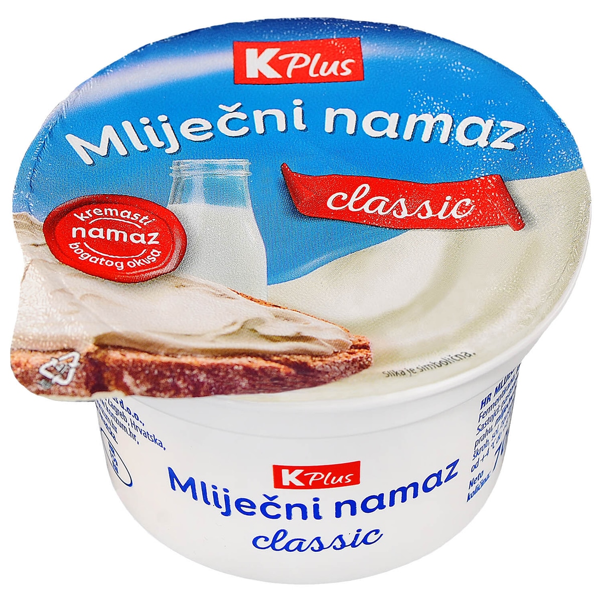 K Plus Mliječni namaz 70g - Akcija u trgovini Konzum