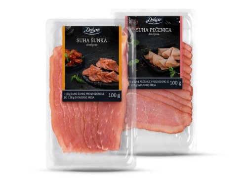 Dimljena suha šunka ili pečenica 100 g Deluxe - Akcija u trgovini Lidl