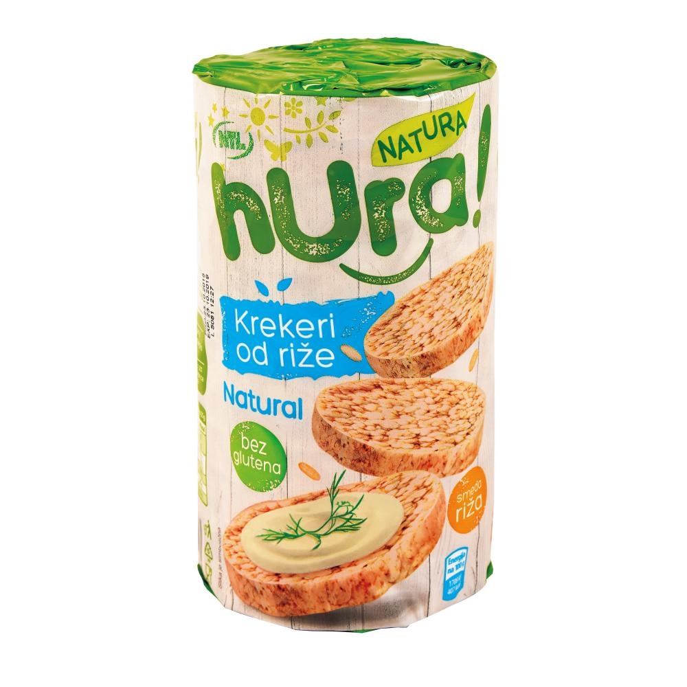 Hura Natura Rižini krekeri slani, sezam, kukuruz 100 g - Akcija u trgovini NTL