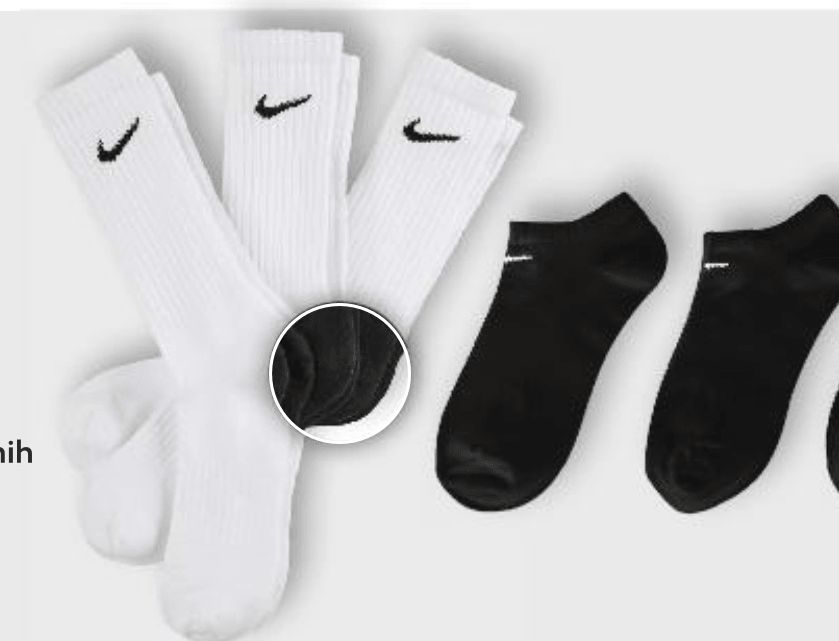 Nike Čarape ili stopalice 3 para - Akcija u trgovini Kaufland