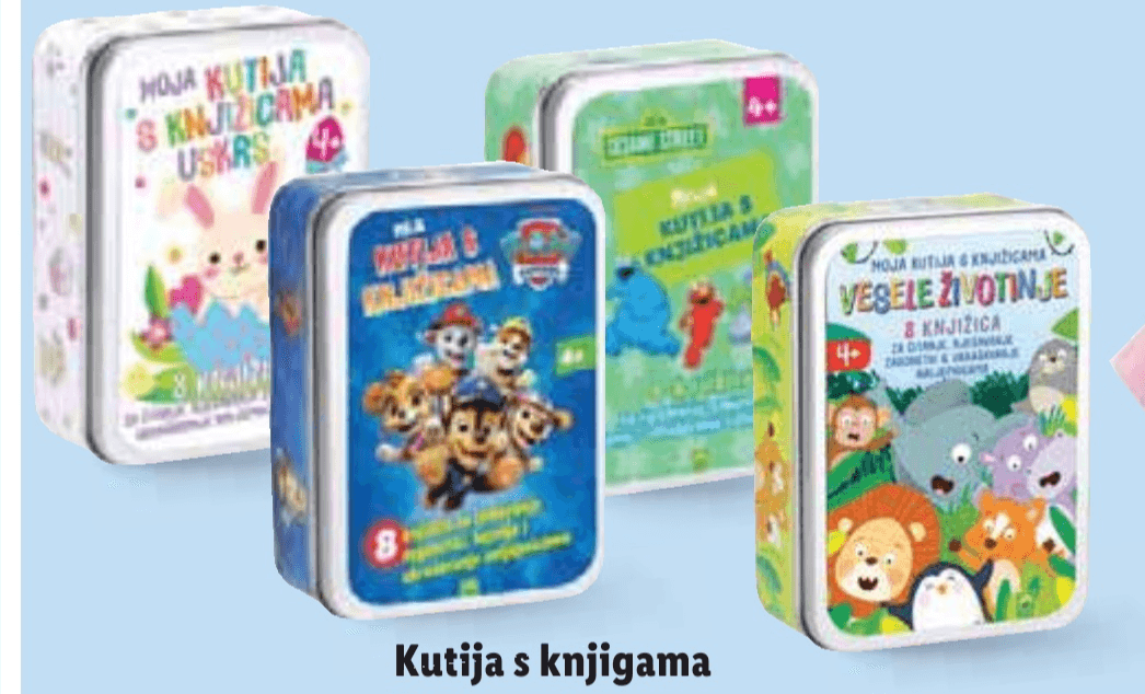 Kutija s knjigama 8 knjiga u setu - Akcija u trgovini Lidl
