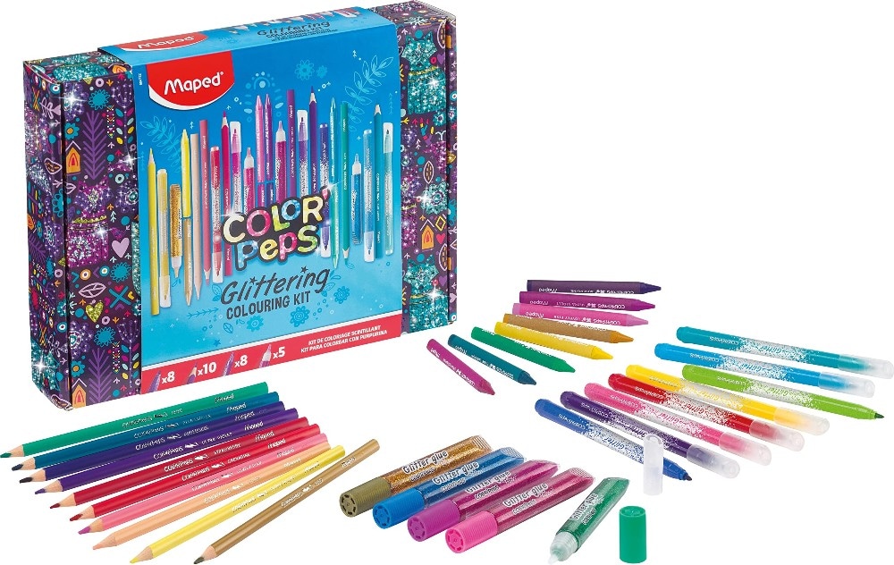 Maped pisaći komplet Glitter 5 kom. Akcija u trgovini Tedi
