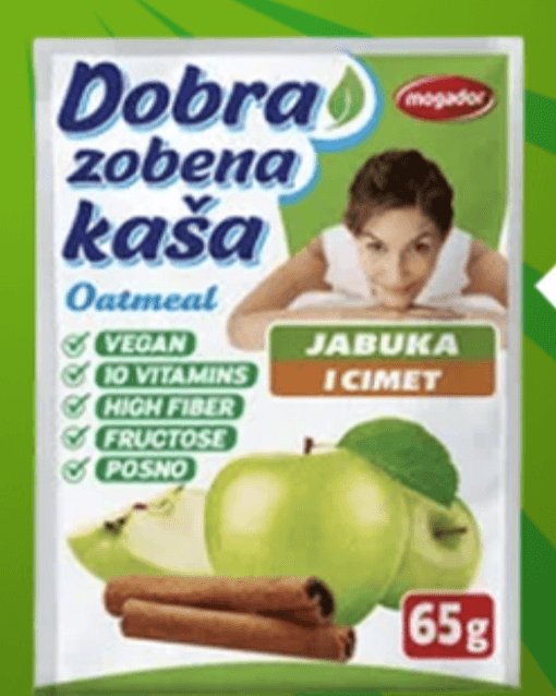 Mogador Dobra zobena kaša Jabuka cimet 65g - Akcija u trgovini Žabac